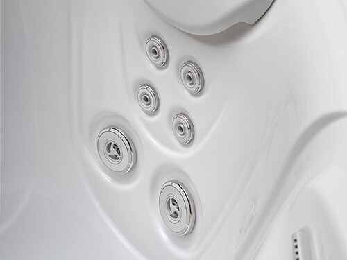 Caldera Spas Vacanza Series Vanto Model Arctic White Detail Mobile - Calderaspas